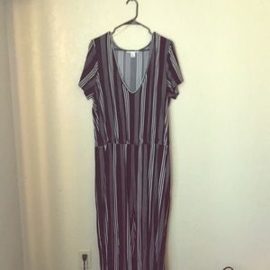 Striped Black & White jumpsuit